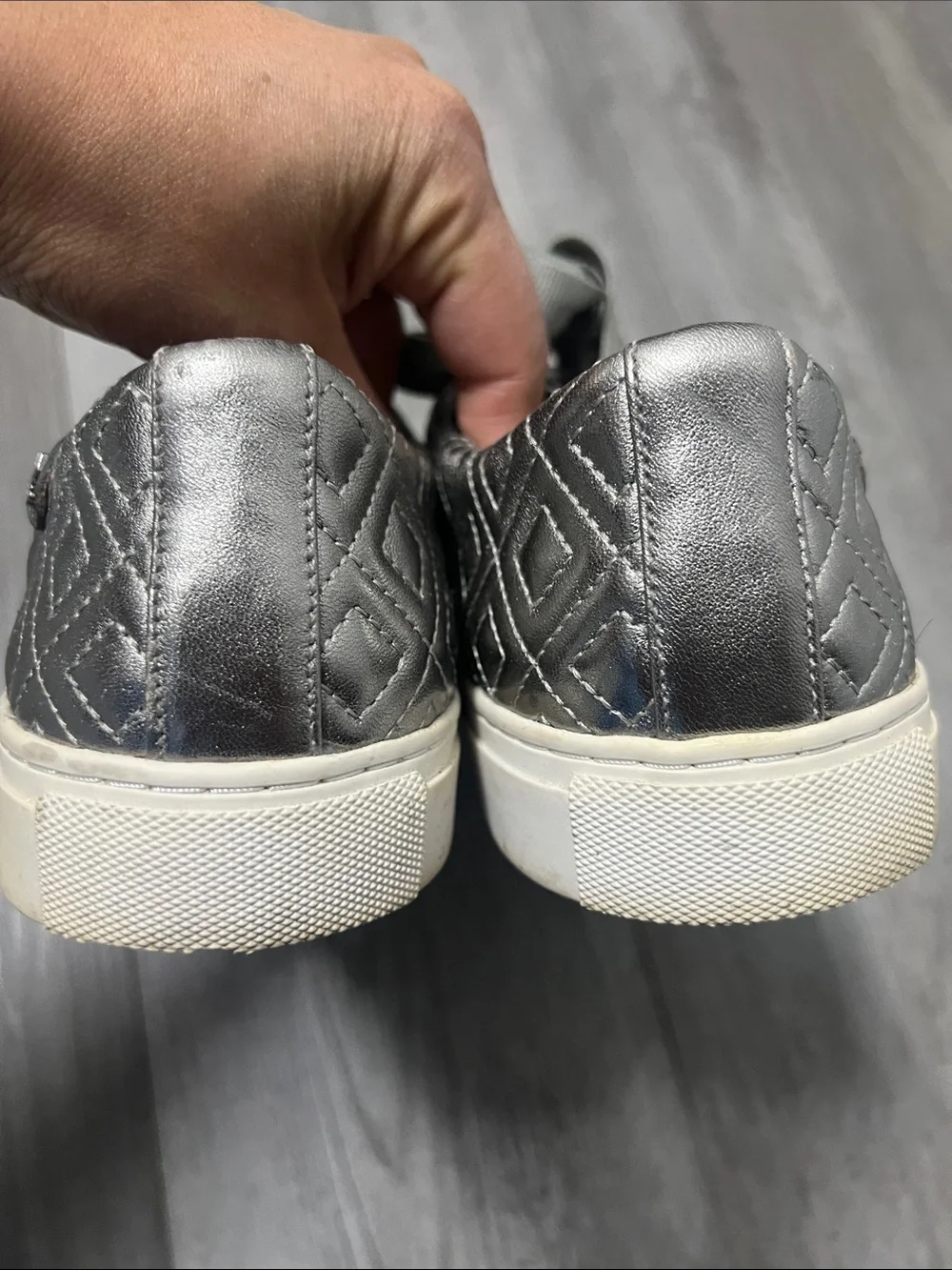 Tory Burch Marion Quilted Sneaker /Gunmetal/ size 10